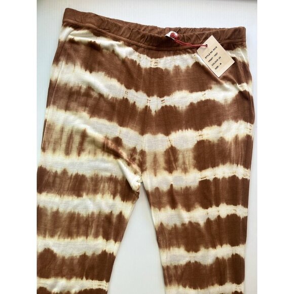 Raga Women's Orange Beach Striped Soft Flare Casual Pants R518 - Picture 2 of 9